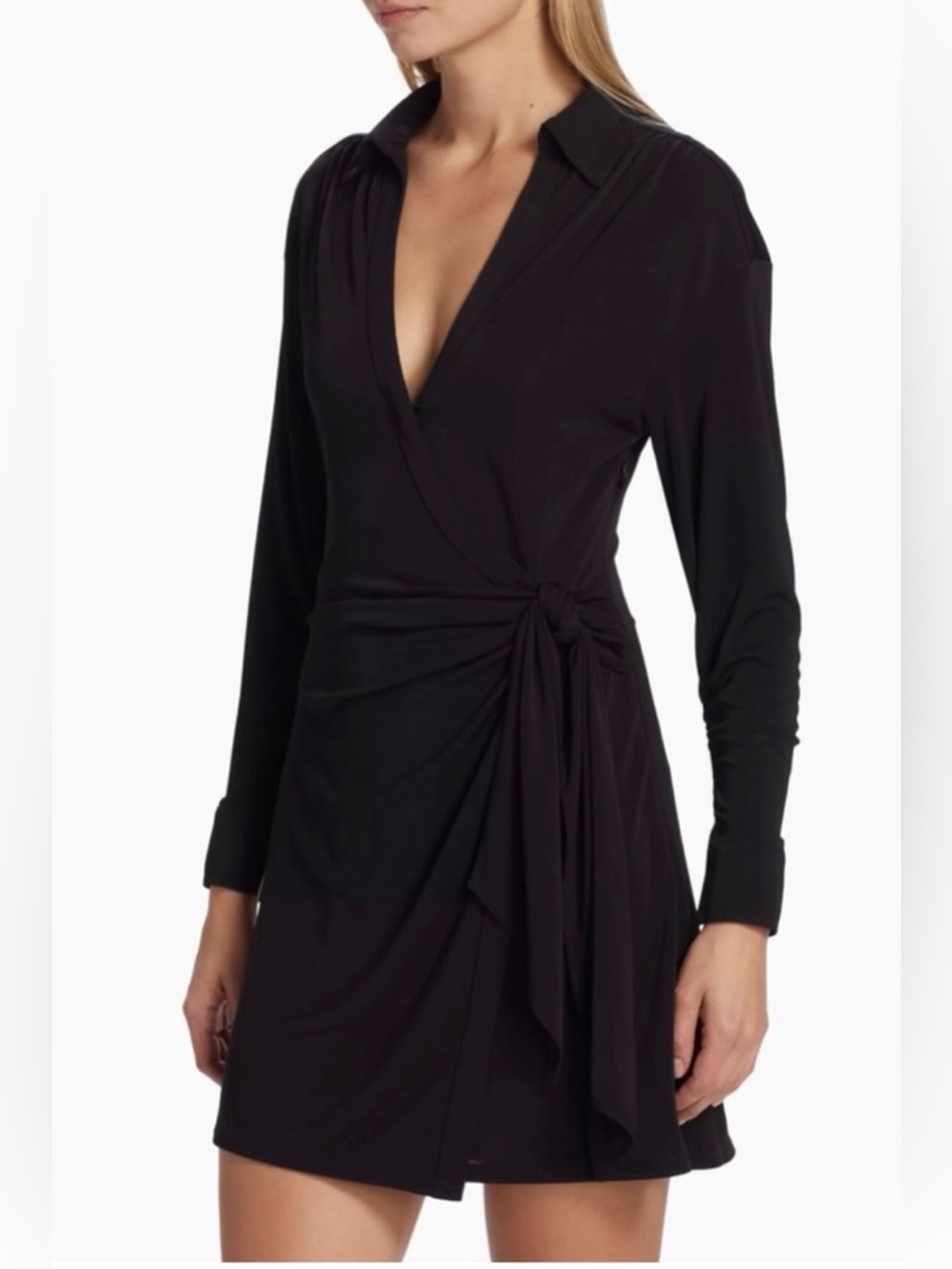 Cinq à Sept Corinth Jersey Wrap Minidress Size 10